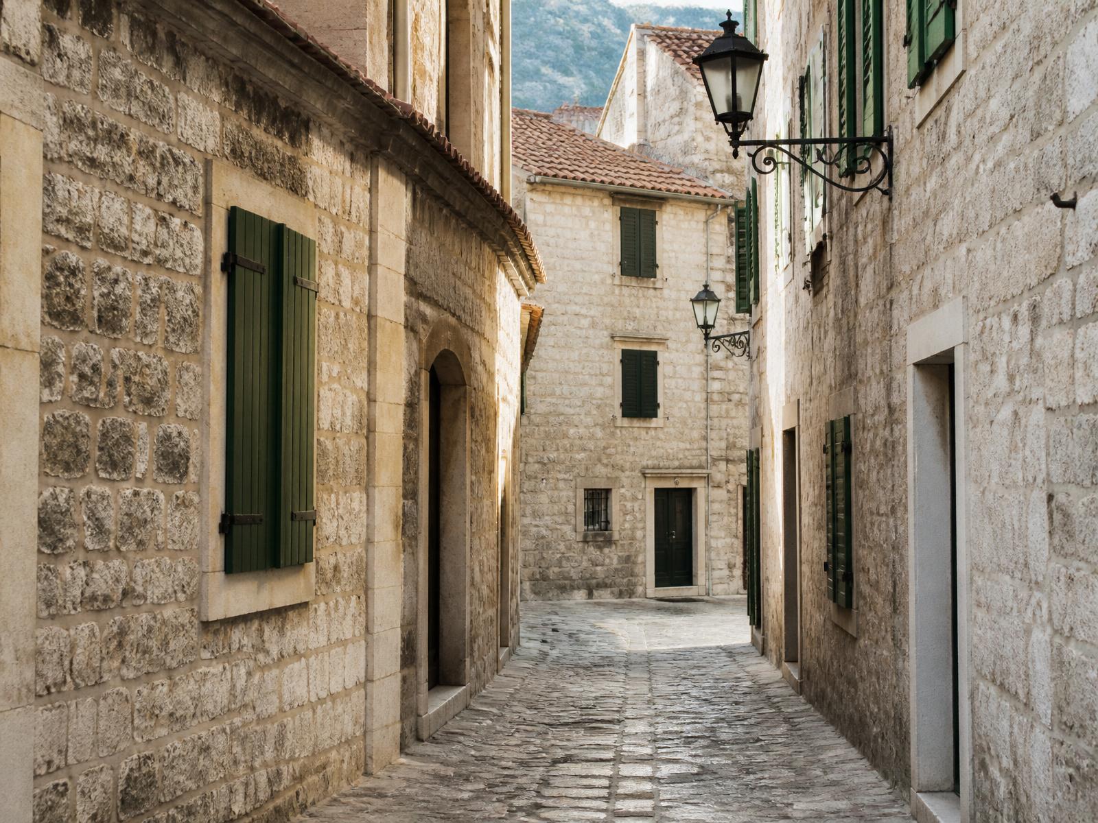 A restored stone building in Makarska Old Town